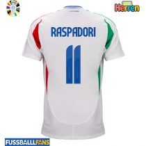 Italien Giacomo Raspadori #11 Auswärtstrikot EM 2024 Kurzarm